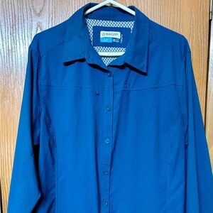Men’s Fish Gear Magellan Outdoors Teal Button-Up Shirt Sz XL